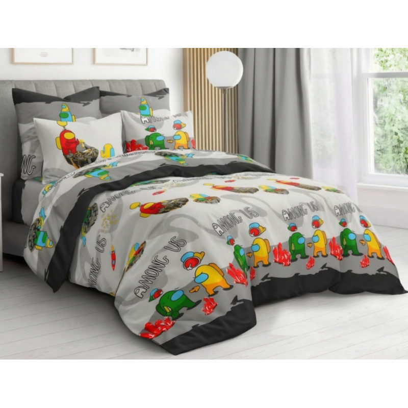 Children's Among Us Bed Linen Grey