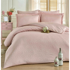 Постільна білизна PUDRA CLASSIK DAMASK Жакард MERISET - Двоспальний на резинці (550647)