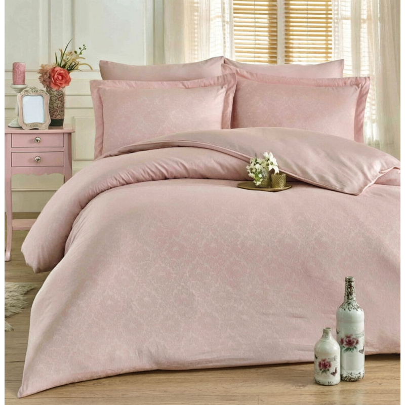 Постільна білизна PUDRA CLASSIK DAMASK Жакард MERISET - Двоспальний на резинці (550647)