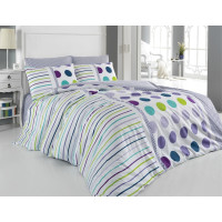 Постельное белье Majoli ранфорс Pera v3 Лила 200x220
