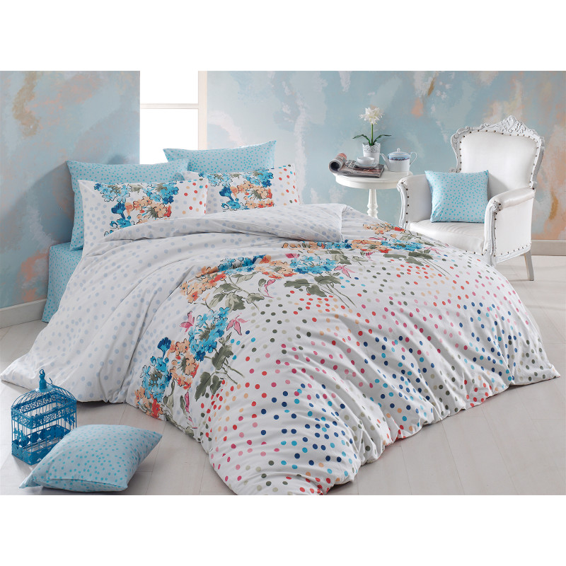 Постельное белье Majoli Sara v4 Mavi 200x220
