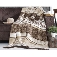 Плед Diva Leopard Brown 180x220
