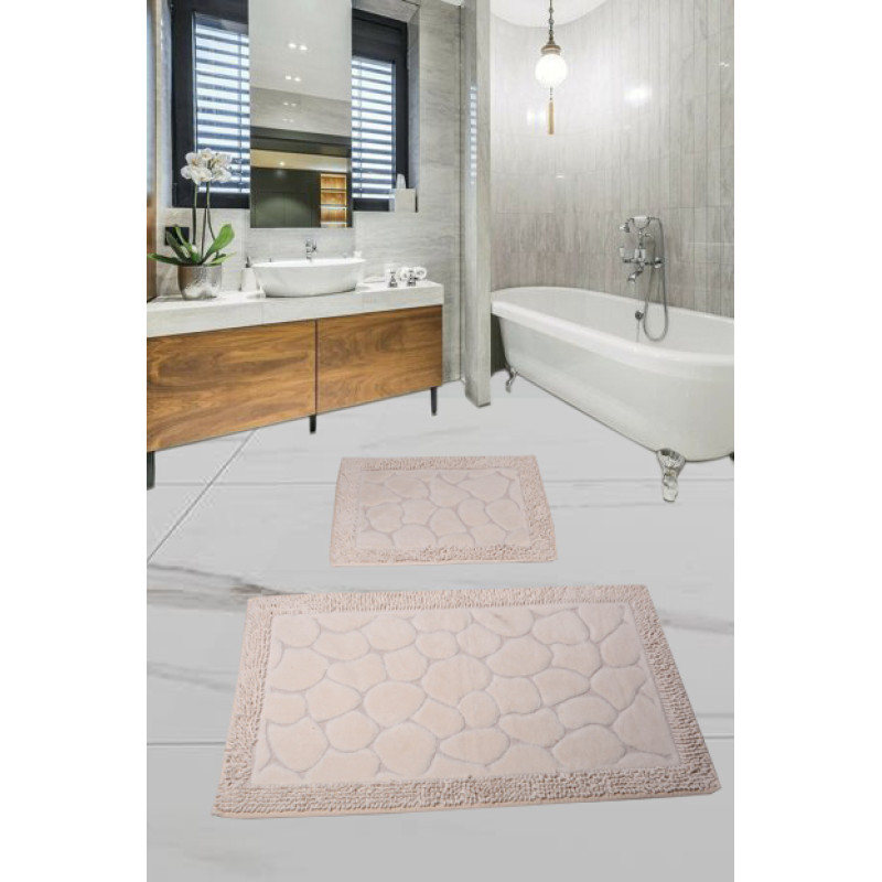 Набор ковриков для ванной комнаты Diva Tas Kivircik Cream 60*100+50*60
