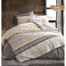 Комплект постельного белья Majoli Ivory v3 Grey 200x220