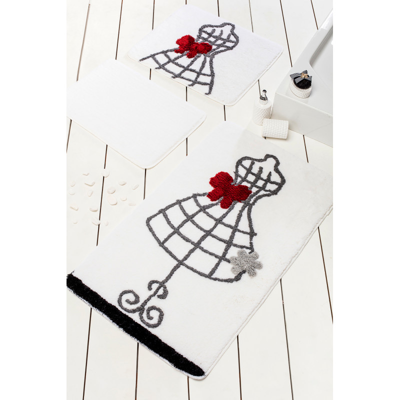 Коврик для ванной Chilai Home Elbise White

