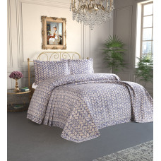 Покрывало Tropik Home Pandora Leaves Navy Blue 1229-9 240x260
