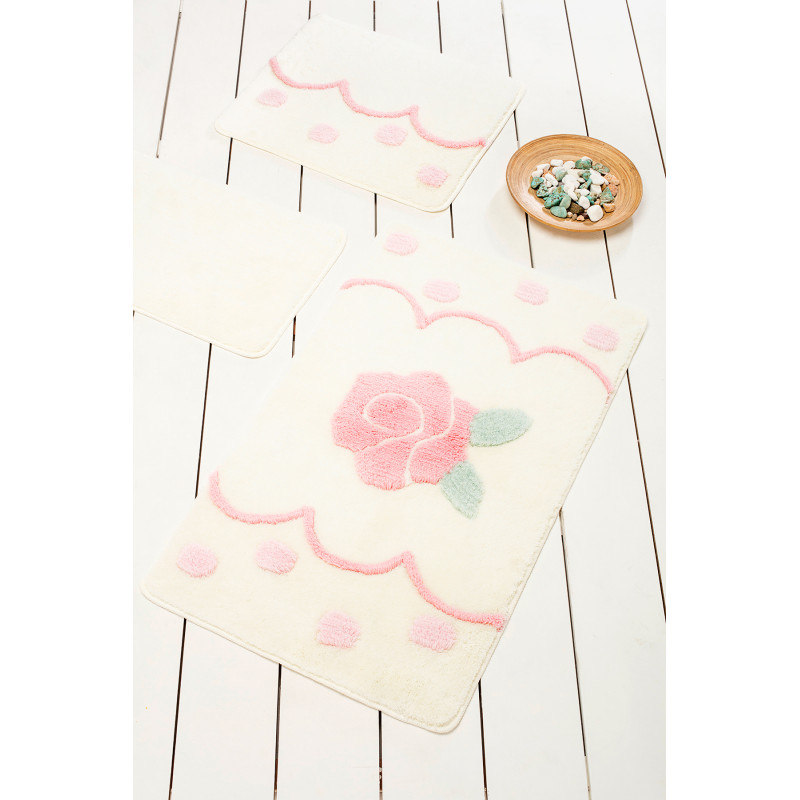 Коврик для ванной Chilai Home Rose Dot Ecru

