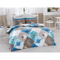 Постельное бельё Majoli ранфорс Parisienne v2 Turkuaz  200x220