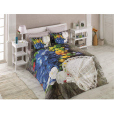 Постельное белье Cotton Box 3D с рюшами Беж 200x220
