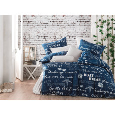 Комплект постельного белья Majoli Boathouse Blue 200x220