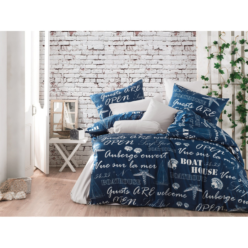 Комплект постельного белья Majoli Boathouse Blue 200x220