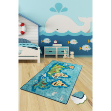Коврик в детскую комнату Chilai Home MAP MAVI 100*160
