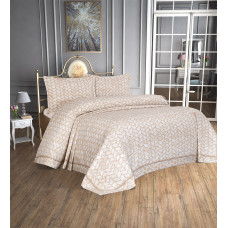 Покрывало Tropik Home Pandora Leaves Бежевое 1229-7 240x260
