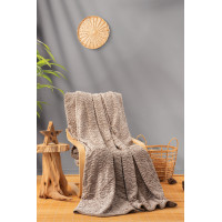 Плед Cotton box Emboss бежевый 220x240
