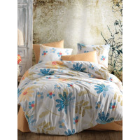 Комплект постельного белья Majoli  Modern flowers v1 Mavi 200x220