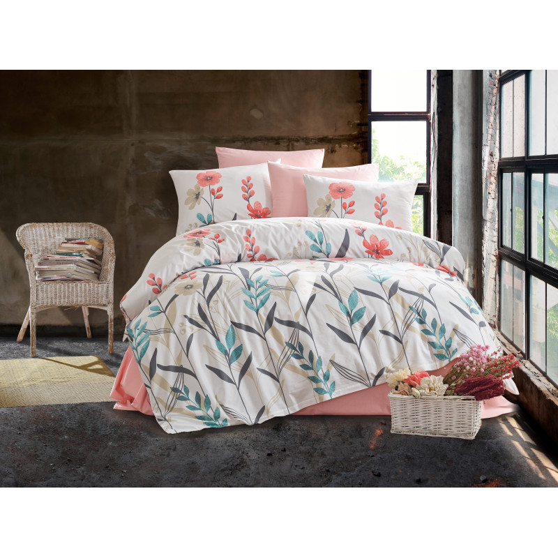 Комплект постельного белья Majoli Alfonso v1 Salmon 200x220