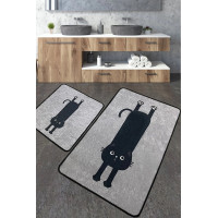 Набор ковриков для ванной комнаты Chilai Home COMFORT GRI 60*100+50*60
