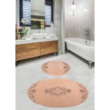 Набор ковриков для ванной комнаты с гипюром Diva Nice Cappuccino 60*100+50*60

