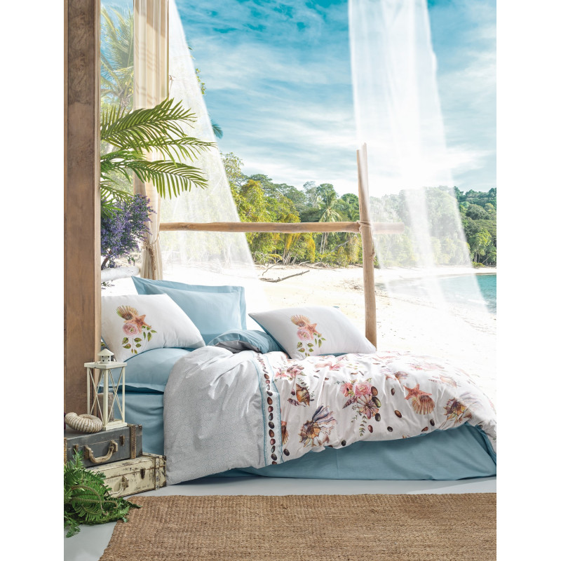 Комплект постельного белья Cotton box Pebbly Mavi 200x220
