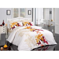 Постельное бельё Majoli ранфорс Tuval v1 Sari  200x220