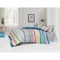 Постельное белье Majoli ранфорс Ванесса v4 Лососевый 200x220
