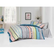 Постельное белье Majoli ранфорс Ванесса v4 Лососевый 200x220
