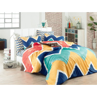 Комплект постельного белья Majoli Zigzag Blue