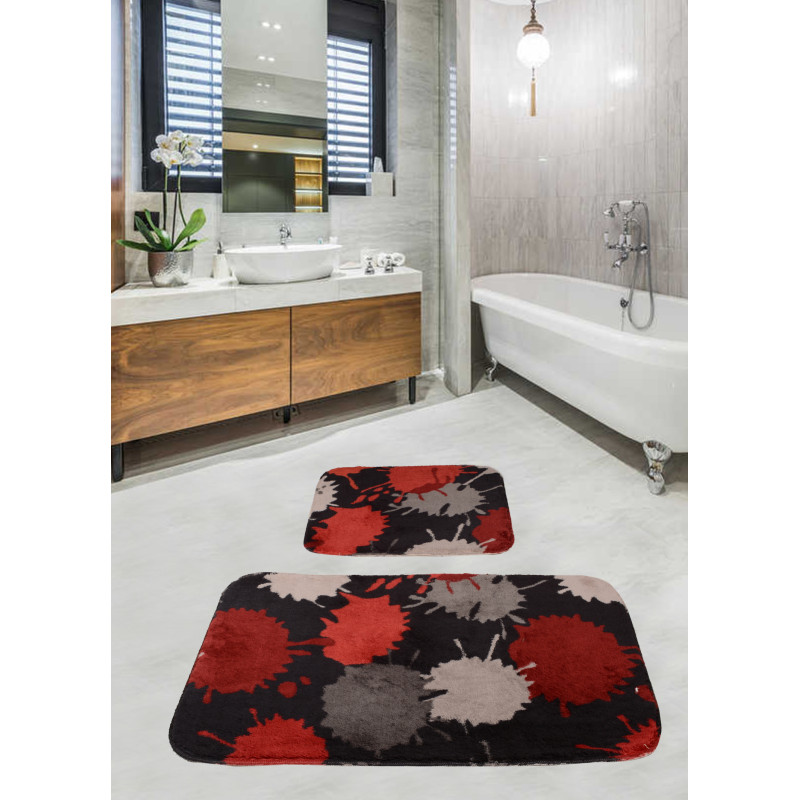 Набор ковриков для ванной комнаты Diva Damla Red 60*100+50*60
