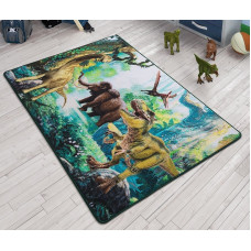 Коврик в детскую комнату Конфетти Динозавр Yesil 100x150
