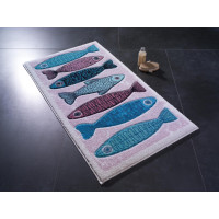 Коврик для ванной Confetti Fishy розовый 80*140
