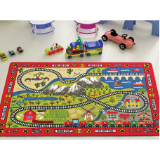 Коврик в детскую комнату Confetti Railway Kirmizi 100x150
