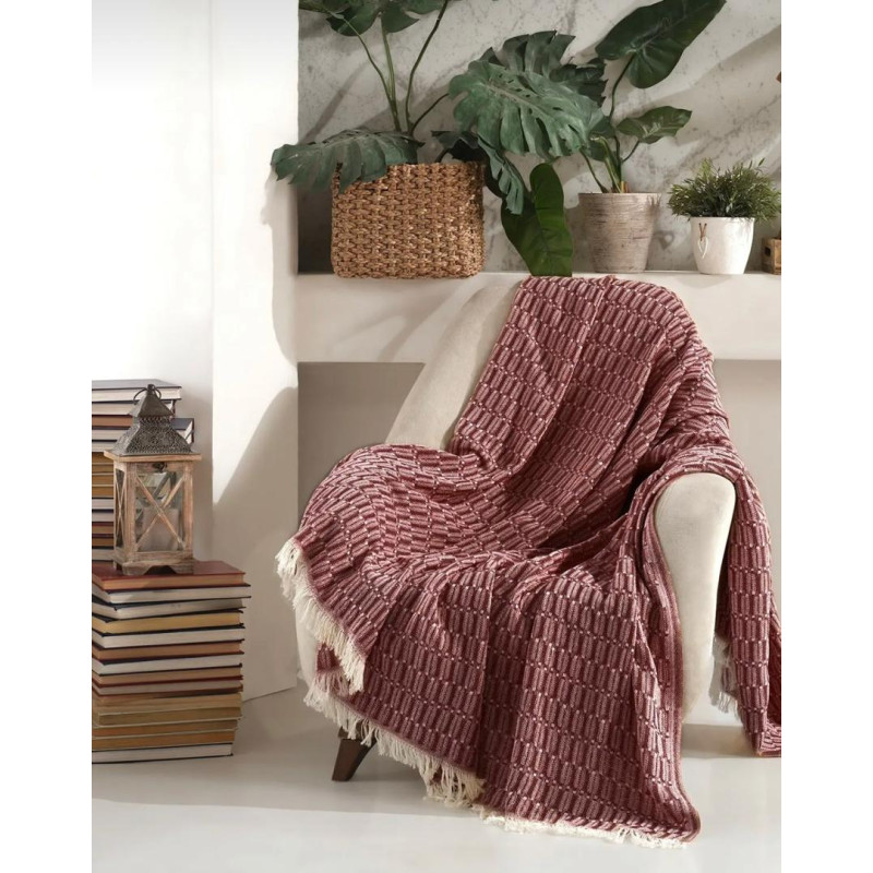 Плед Diva Narin Бордо 170x200
