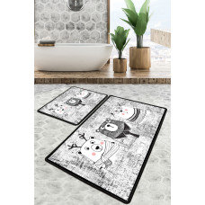 Набор ковриков для ванной Chilai Home THREE BEARS BANYO HALISI DJT 60x100+50x60
