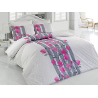 Постельное белье Majoli ранфорс Carmine v2 Белый 200x220
