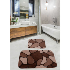 Набор ковриков для ванной комнаты Diva Stone Brown 60*100+50*60
