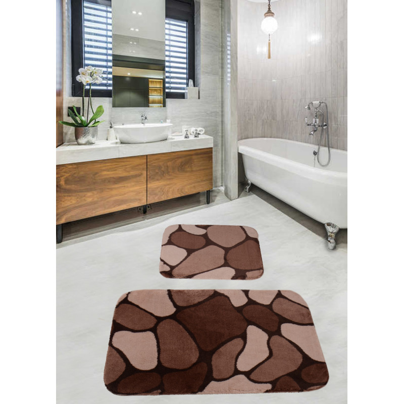 Набор ковриков для ванной комнаты Diva  Stone Brown  60*100+50*60