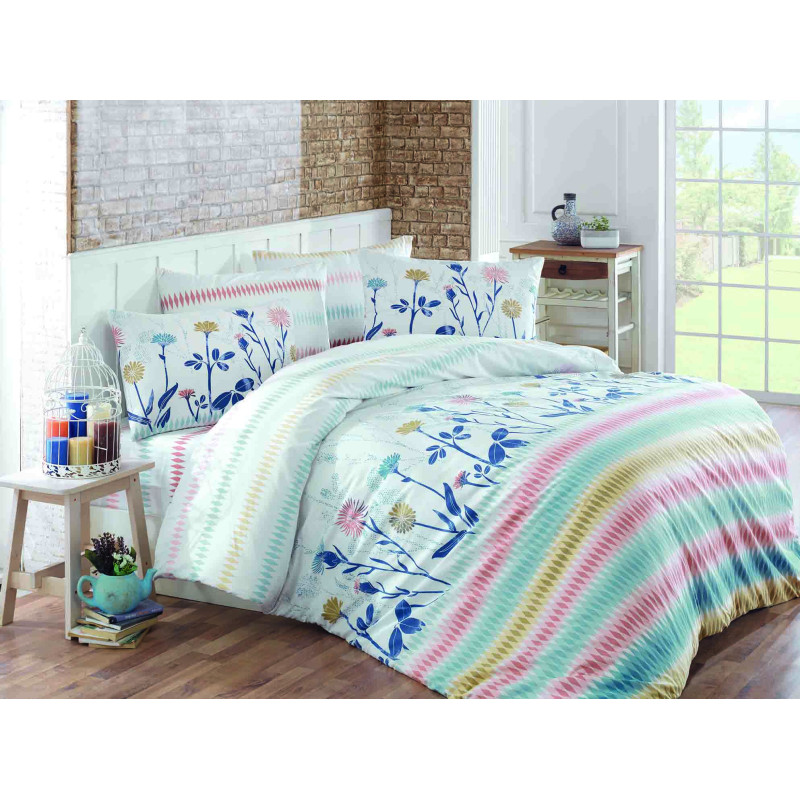 Комплект постельного белья Majoli Greenhouse Blue