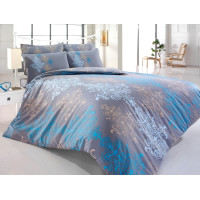 Постельное белье Majoli ранфорс Aura v2 серое 200x220
