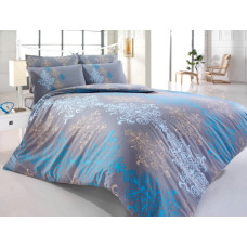 Постельное белье Majoli ранфорс Aura v2 серое 200x220
