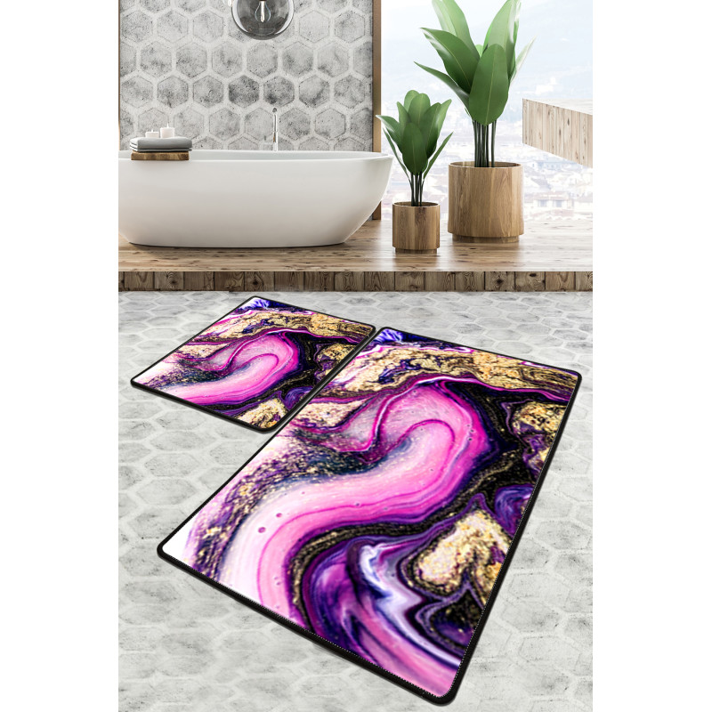 Набор ковриков для ванной Chilai Home PASTRY BANYO HALISI DJT 60x100+50x60
