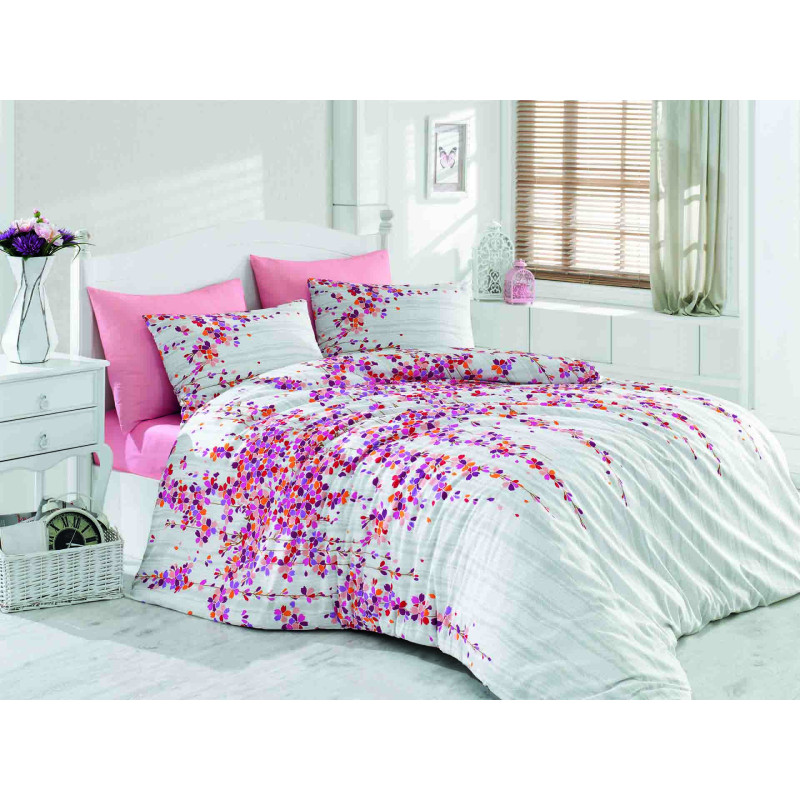 Комплект постельного белья Majoli Time Pink Pembe
