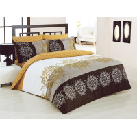 Постельное белье Majoli ранфорс Valentina v1 Кофе 200x220
