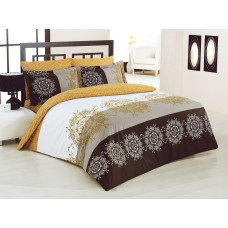 Постельное белье Majoli ранфорс Valentina v1 Кофе 200x220
