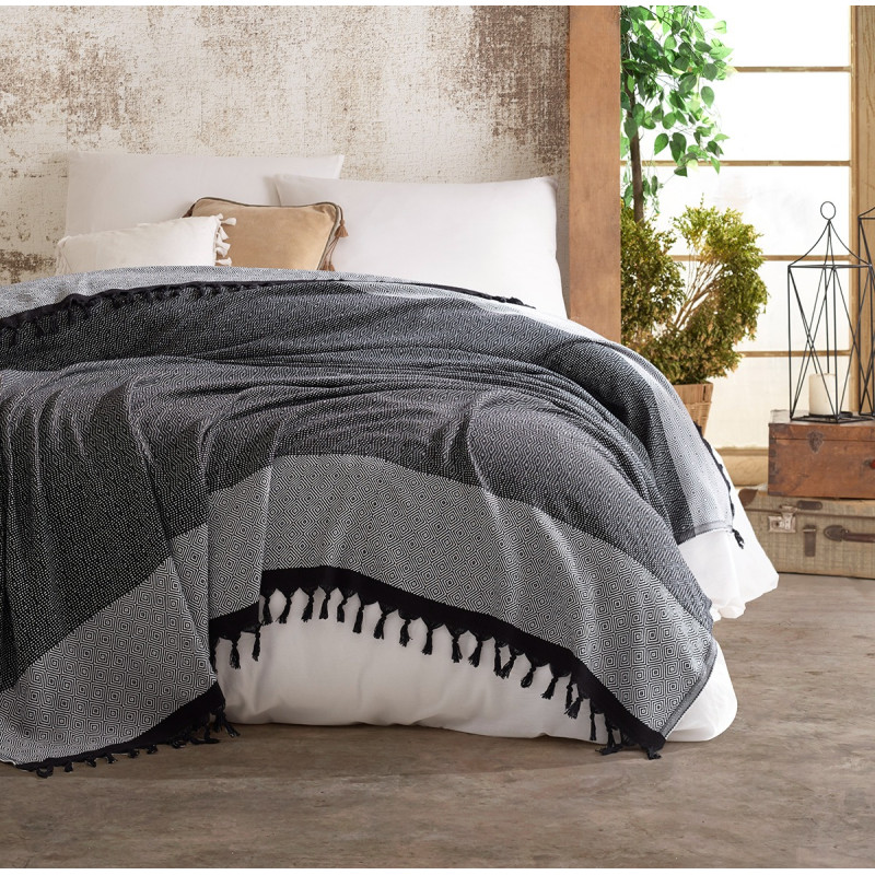 Плед Diva Lake Black 205*200
