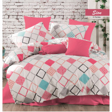 Комплект постельного белья Majoli Sion v1 Фуксия 200x220
