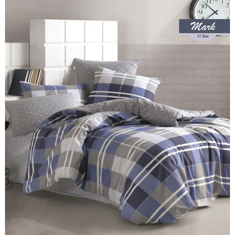 Постельный комплект Majoli Mark v1 Blue 200x220
