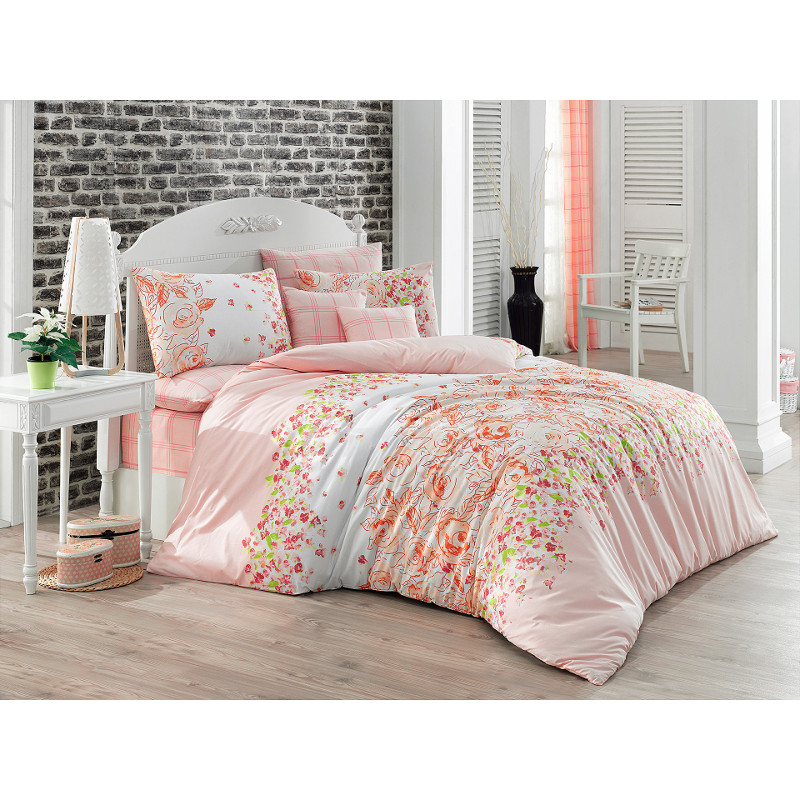 Постельное белье Majoli Mona v4 Лососевый 200x220
