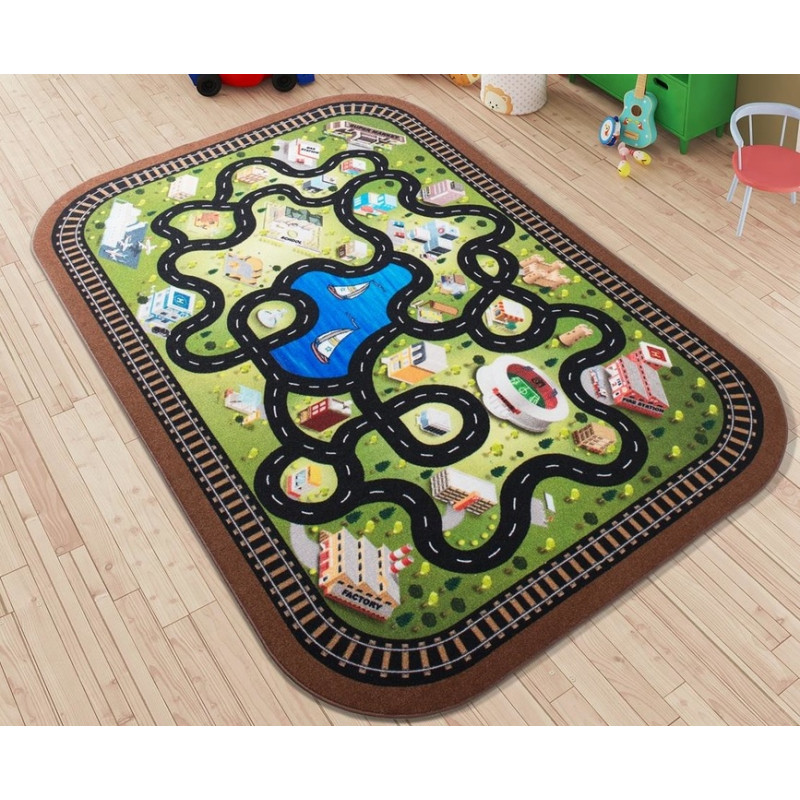 Коврик в детскую комнату Confetti Downtown Yesil 100x150
