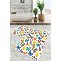 Набір килимків для ванної кімнати Chilai Home BUTTERFLY VALLEY  60*100+50*60