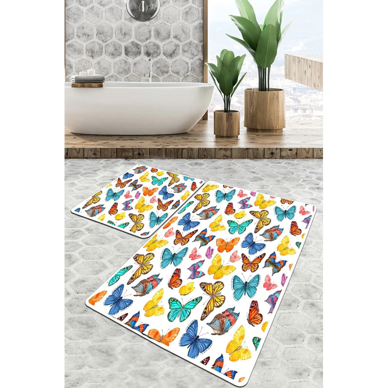Набор ковриков для ванной комнаты Chilai Home BUTTERFLY VALLEY 60*100+50*60
